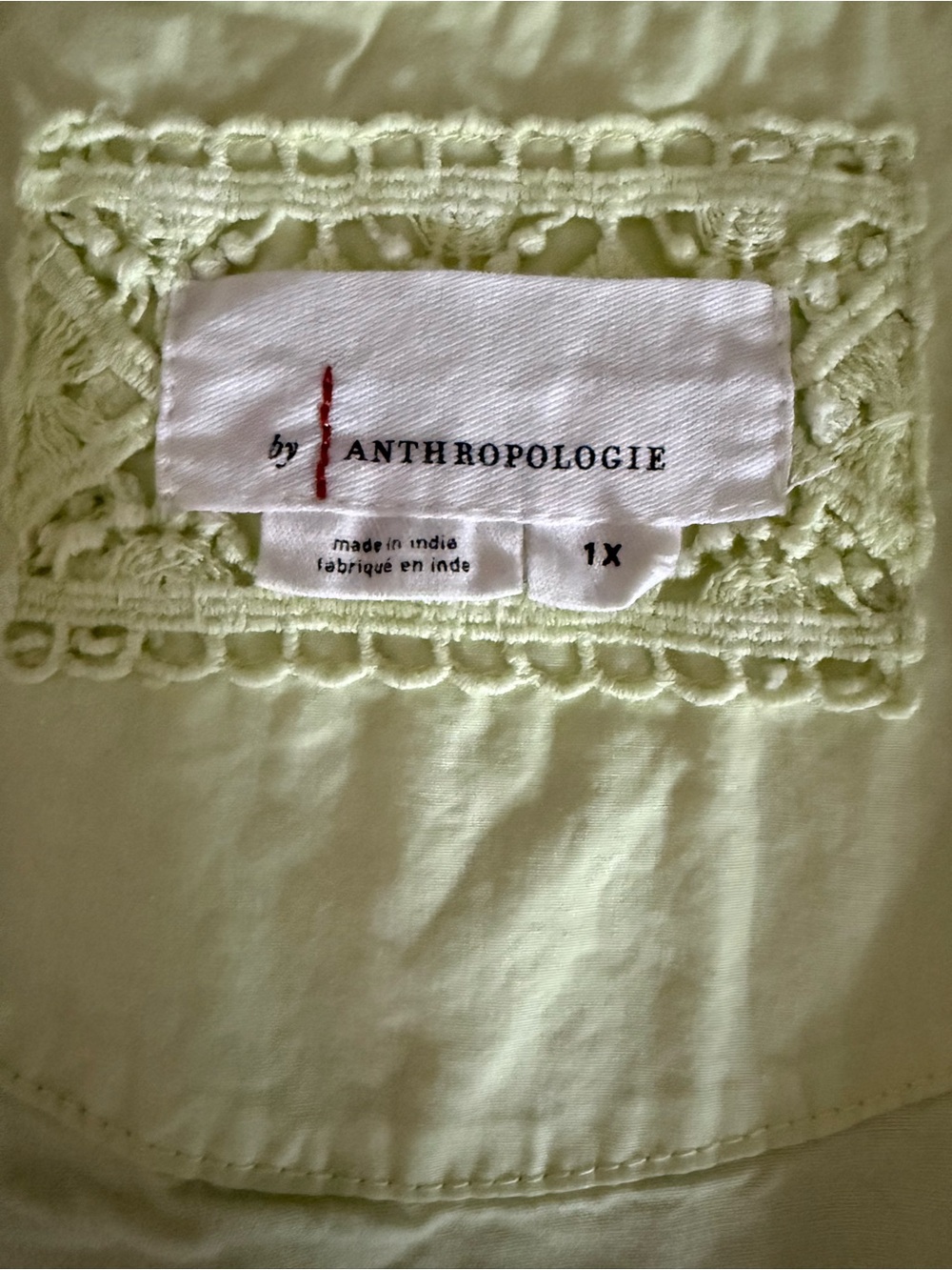 Anthropologie Pale Lime Green Eyelet Maxi Dress - Picture 4 of 7